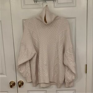 Aritzia Sunday Best Peggy Turtleneck Ivory Cream Size Large